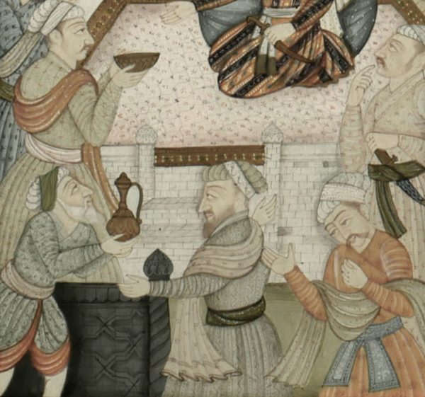 19th Century Islamic Mughal Miniature Painting, Darbar 4